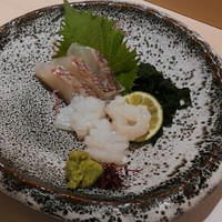 鮨 みや川 - 鯛とみずタコのお造り