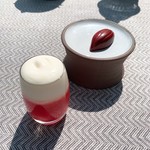 LANDHAUS BACHER - ⑧ラズベリーとクリーム二層のスープ　チョコレート