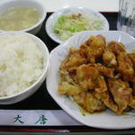 大唐 - 鶏肉のサクサク揚げ定食500円