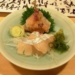 Aji - 太刀魚と黄ハタの刺身