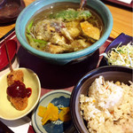 Yatsuko - 天ぷらそば、かやくご飯セット