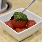 波へい - トマトの冷製オデン 〜バジルと大葉のソース〜