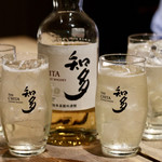 餃子とスパークリング バブルス - 知多ハイボール