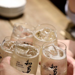 餃子とスパークリング バブルス - 二次会の乾杯〜♪