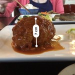 処勝手処 カイノア - ハンバーグの高さ。な、丸かろ？