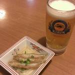 Kappoushokudouchuuetsu - お通し 200円＋税    生ビール(中) 480円＋税