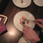 グロリエット - フォアグラのテリーヌ（取り分け後ですから）