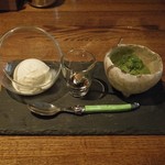 ラ プランシュ - 抹茶のフォンタンショコラとバニラアイス