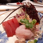 根もと - 伊勢海老　ウマヅラ　本マグロの造り