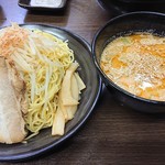 ラーメンTORA - 2019年5月　エビ味噌つけ麺大盛り（1100円）