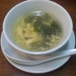 竹林亭 - 中華丼のスープ