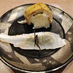 鮨処 多田 - 造り 白甘鯛昆布〆とバッテラ昆布 小鯛の棒寿司