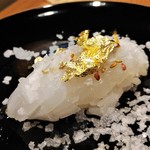 鮨処 多田 - 握り　剣先烏賊 アナ雪２０１９年金粉バージョン　※ＮＧなので食べてません