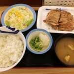 松屋 - 豚焼肉L定食660円（※クーポン使用）+ごはん大盛60円