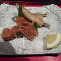 賛否両論 - 稚鮎春巻  筍おかき揚げ