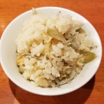 麺屋 六感堂 - じゃこと蕗と揚げ炊き込みご飯
