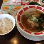 バーミヤン - バーミヤンラーメンと小ライス１０９円税別