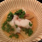 銀座 きた福 - 花山椒とクエのしゃぶしゃぶ