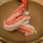 銀座 きた福 - 黄金蟹をミディアムの茹で加減で