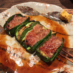 鳥茂 - ピーマン肉詰め