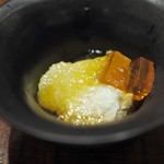 傳 - ココナッツムース　日向夏　ラム酒ジュレ　黒糖ゼリー