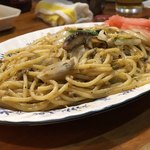 金ちゃん - バッケ味噌のパスタ…ほろ苦さがサイコー！