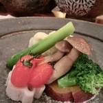 鶴のひとこえ - 温野菜の盛り合わせ　豆乳ソース(1,000円)