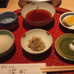 てんぷら 深町 - お通し(ちりめん山椒)