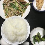 福興楼 - レバニラ、台湾ラーメンセット850円