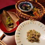 花仙庵 仙仁温泉 岩の湯 - 前菜