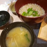 花仙庵 仙仁温泉 岩の湯 - 朝食　蕎麦粥