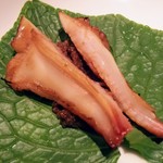 野嵯和 - ●ミルガイ、肝、ワサビの葉