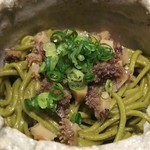 野嵯和 - ●茶蕎麦、アワビ、肝