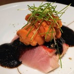 野嵯和 - ●金目鯛、ウニ、海苔醤油