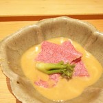 肉屋 雪月花 NAGOYA - 近江牛サーロインしゃぶしゃぶ、胡麻ソースで