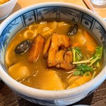 座忘庵 - 【2019年05月】角煮カレーうどん@1,000円、提供時。