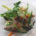 プレ・ヴェール - 穴子のスモークと冬根菜の取り合わせ