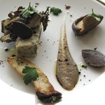 プレ・ヴェール - ２皿目の前菜「きのこのテリーヌと砂肝ときのこのソテー」