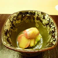 銀座 奥田 - アンキモの酢味噌合え