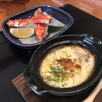 かに道楽 銀座八丁目店 - 焼きタラバガニとカニグラタン