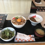 Wagyuu Yakiniku Ushiwaka Maru - スタミナ丼＋ミニカレーセット