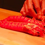 たかおか - 立派な車海老登場