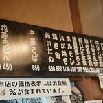 国八食堂 - 店でのメニュー