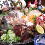 Locally caught fresh fish sashimi