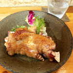 Hiiragiya - 豚足のスパイス焼き（￥702）。文句なし、今宵のナンバーワン！