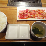 焼肉ライク - Wカルビ(カルビ＆薄切りカルビ)セット(100g)…710円