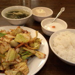 kounanshun - 日替り定食（回鍋肉、７５０円）