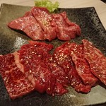 Yakiniku Meigetsu - 3種盛りランチのお肉