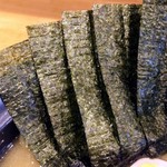Ramendainingumangetsu - 海苔増しは5枚100円（ハーフサイズ）