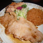 キッチン ニューほしの - 週代わり　メンチコロッケと豚生姜焼き